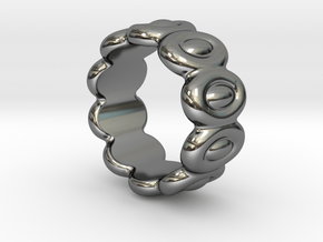Elliptic Ring 24 - Italian Size 24 in Fine Detail Polished Silver