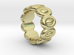 Elliptic Ring 25 - Italian Size 25 in 18k Gold Plated Brass