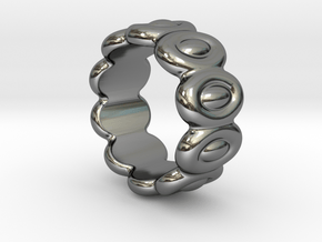 Elliptic Ring 25 - Italian Size 25 in Fine Detail Polished Silver