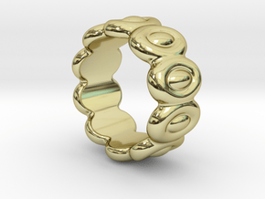 Elliptic Ring 26 - Italian Size 26 in 18k Gold Plated Brass