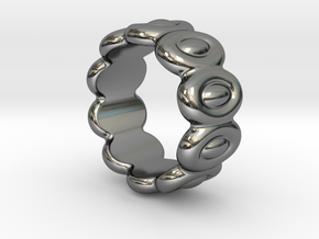 Elliptic Ring 26 - Italian Size 26 in Fine Detail Polished Silver