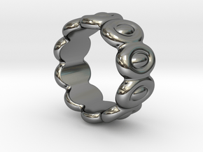 Elliptic Ring 28 - Italian Size 28 in Fine Detail Polished Silver