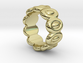 Elliptic Ring 29 - Italian Size 29 in 18k Gold Plated Brass