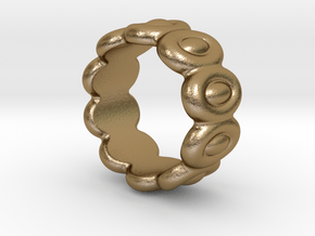 Elliptic Ring 30 - Italian Size 30 in Polished Gold Steel
