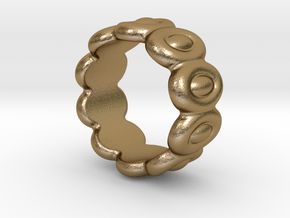 Elliptic Ring 31 - Italian Size 31 in Polished Gold Steel