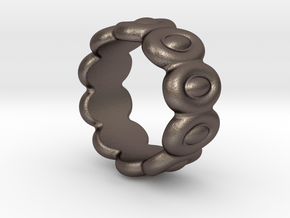 Elliptic Ring 33 - Italian Size 33 in Polished Bronzed Silver Steel