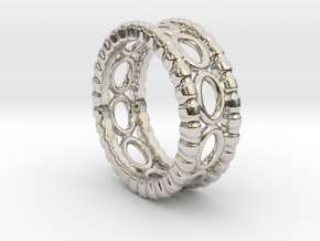 Ring Ring 15 - Italian Size 15 in Rhodium Plated Brass