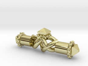 Artisanal Capsule Pendant in 18k Gold Plated Brass