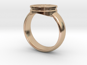 RING STL in 14k Rose Gold Plated Brass