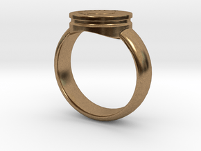 RING STL in Natural Brass