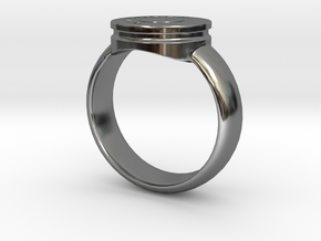 RING STL in Fine Detail Polished Silver