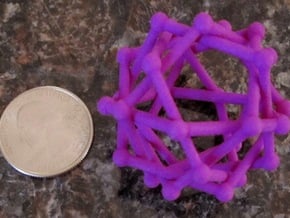Six Tangled Pentagons Large in Purple Processed Versatile Plastic