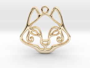 The Cat Pendant in 14k Gold Plated Brass