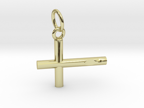 Swedish x Pendant in 18k Gold Plated Brass