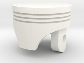 Piston Head. First Real Design :3  in White Processed Versatile Plastic