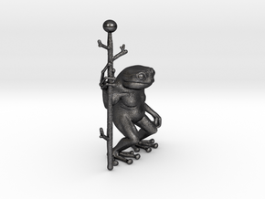 Little Frog Shaman in Polished and Bronzed Black Steel
