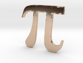 3D Printed Pi in 14k Rose Gold