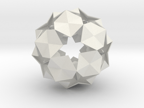 20 Hexagons Ball - 11.2 cm in White Natural Versatile Plastic