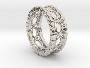 Ring Ring 19 - Italian Size 19 in Rhodium Plated Brass
