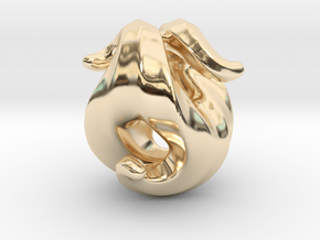 G3 Pendant in 14k Gold Plated Brass: Small