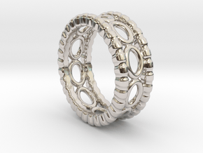 Ring Ring 21 - Italian Size 21 in Rhodium Plated Brass