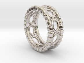 Ring Ring 22 - Italian Size 22 in Rhodium Plated Brass