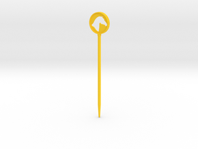 Branded Hair Stick (Single Prong) in Yellow Processed Versatile Plastic