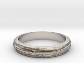 Ring Hilly Full in Rhodium Plated Brass