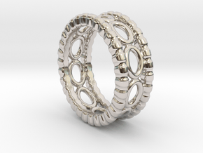 Ring Ring 33 - Italian Size 33 in Rhodium Plated Brass