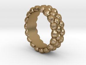 Chocolat Ring 17 - Italian Size 17 in Polished Gold Steel