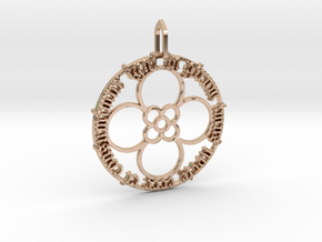 In girum imus nocte (with pattern) in 14k Rose Gold Plated Brass