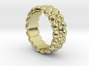Chocolat Ring 19 - Italian Size 19 in 18k Gold Plated Brass