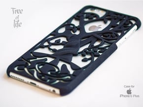 Iphone 6 Plus  cover "Tree of life" in Black Natural Versatile Plastic