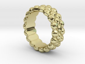 Chocolat Ring 21 - Italian Size 21 in 18k Gold Plated Brass