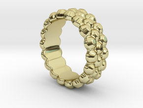 Chocolat Ring 22 - Italian Size 22 in 18k Gold Plated Brass