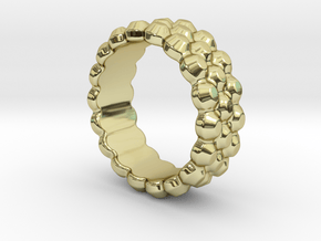 Chocolat Ring 23 - Italian Size 23 in 18k Gold Plated Brass