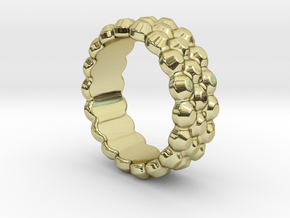 Chocolat Ring 26 - Italian Size 26 in 18k Gold Plated Brass