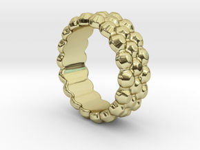 Chocolat Ring 28 - Italian Size 28 in 18k Gold Plated Brass