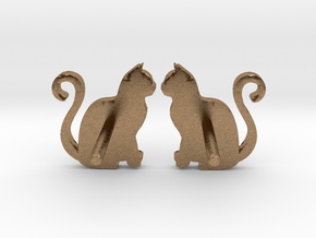 Cat Studs (Ver. 1) in Natural Brass