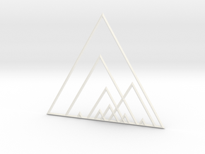 Triangles in White Processed Versatile Plastic