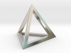 pyramid in Rhodium Plated Brass