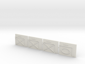 Unit Tiles (x4) in White Natural Versatile Plastic