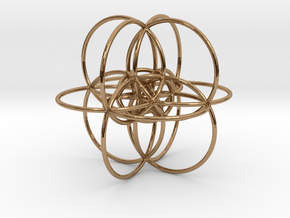 24-cell Stereographic projection, large in Polished Brass