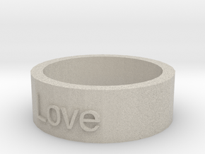 "Love" Ring in Natural Sandstone