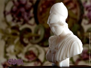 Bust of Athena of Velletri, goddess of technology in White Natural Versatile Plastic