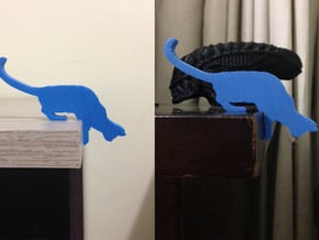 Desk Cat in Blue Processed Versatile Plastic