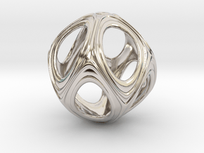 Iron Rhino - Iso Sphere 3 - Pendant Design in Rhodium Plated Brass