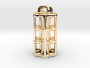 Tritium Lantern 5C (3x25mm Vials) in 14K Yellow Gold