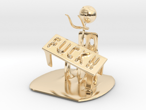 Meme flip a table in 14k Gold Plated Brass