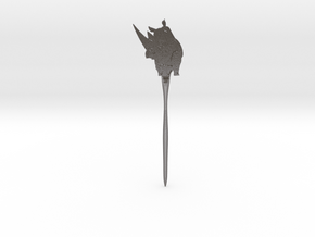 Rhinoceros Hair Pin in Polished Nickel Steel